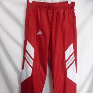 ADIDAS, small, red nylon pants with mesh lining